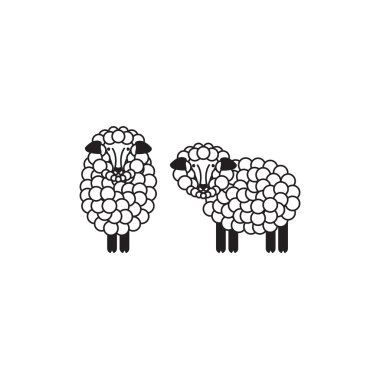 İzole koyun simgesi