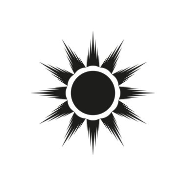 Güneş simgesi. illüstrasyon.