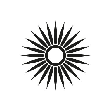 Güneş simgesi. illüstrasyon.