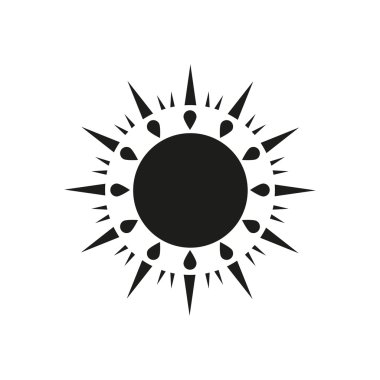 Güneş simgesi. illüstrasyon.