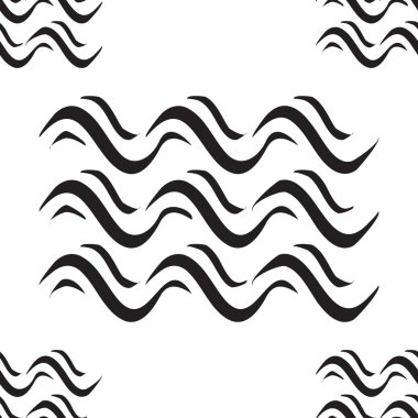 Dalga siyah-beyaz desen