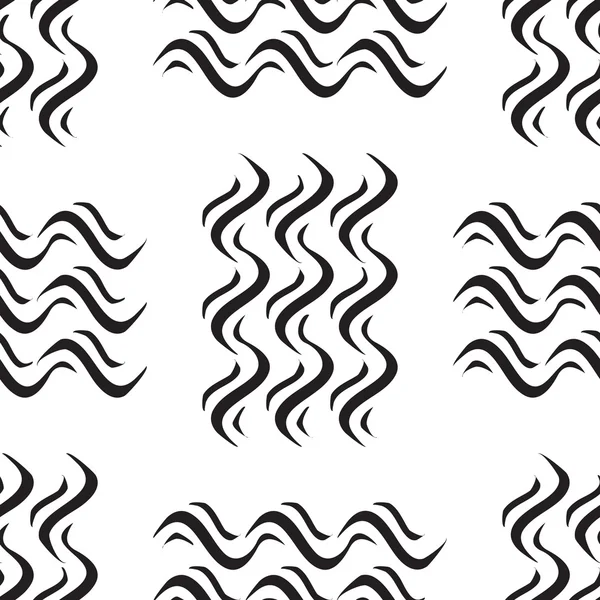 Wellenmuster schwarz-weiß — Stockvektor