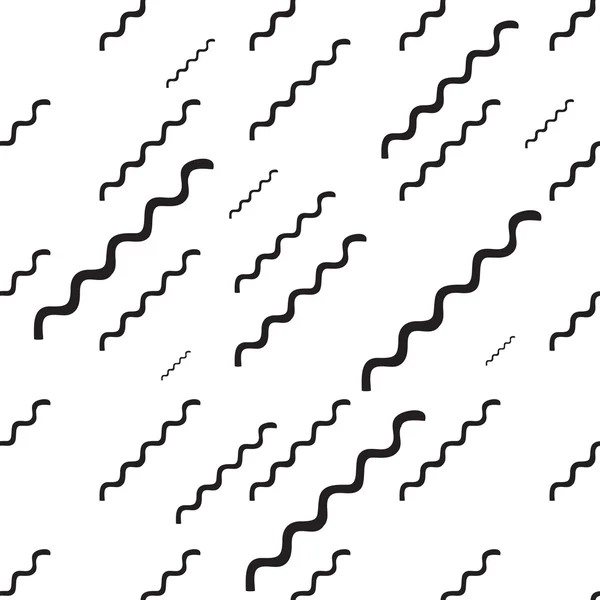 Wave svart och vitt mönster — Stock vektor
