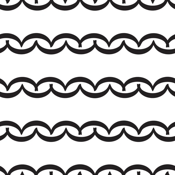 Wave svart och vitt mönster — Stock vektor