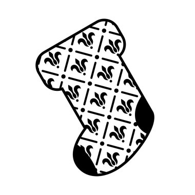 Soyut desen Noel çorap el ile çizilmiş