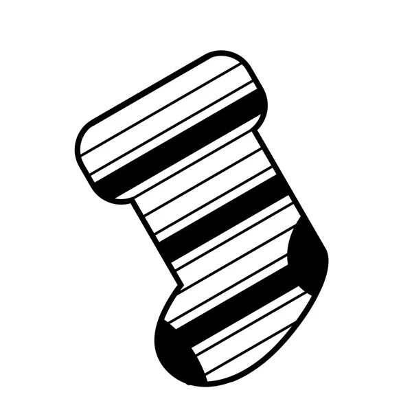 Kerst Sokken met de Hand getekende abstracte patroon — Stockvector