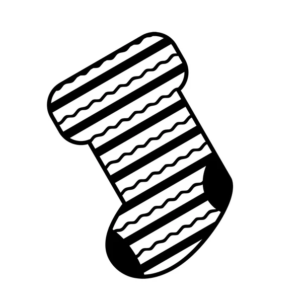 Kerst Sokken met de Hand getekende abstracte patroon — Stockvector