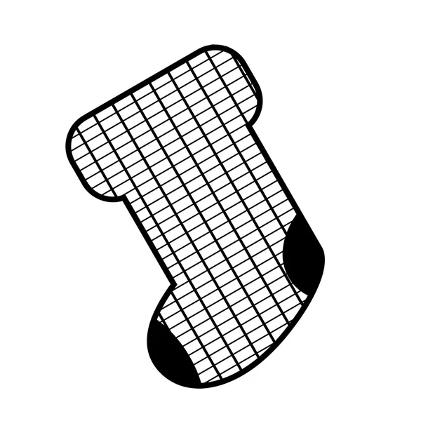 Vánoční ponožka s rukou kreslené abstraktní vzor — Stockový vektor