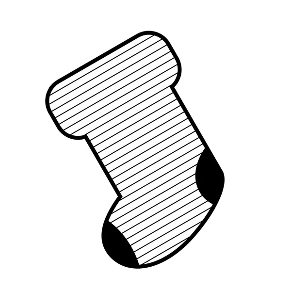 Різдвяний шкарпетка з малюнком руки абстрактний візерунок — стоковий вектор