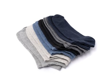 Yeni Pamuk Çoraplar İzole Edildi, Katlanmış Spor Giyim Seti, Klasik Unisex Pamuk Çorap Koleksiyonu, Beyaz Arkaplanda Günlük Çorap