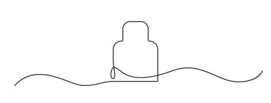 Devamlı parfüm şişesi. El yapımı eau de tuvalet parfümü parfümü, parfüm serisi sanat simgesi, parfüm şişesi ikonu.