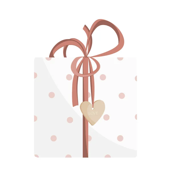 Paquete de San Valentín, aislado sobre fondo blanco. Ilustración vectorial — Vector de stock