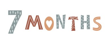 İskandinav tarzında sekiz aylık bebek harfleri