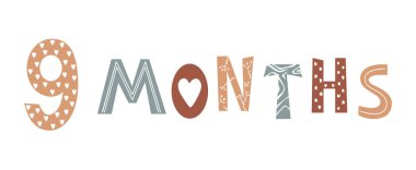 İskandinav tarzında dokuz aylık bebek harfleri