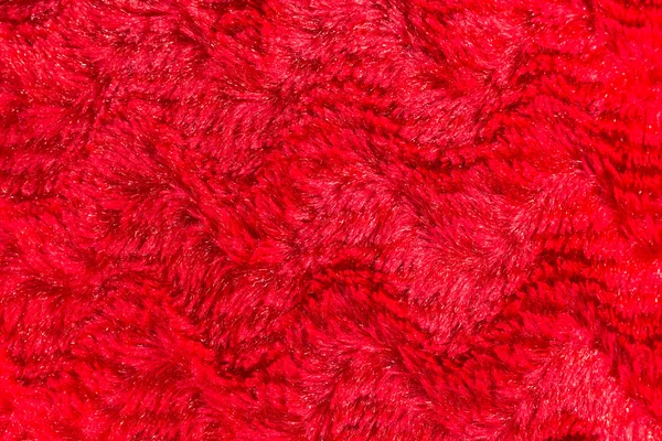Red faux fur texture background — Stock Photo, Image