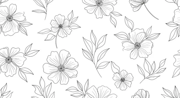 Özetlenmiş çiçek ve yapraklardan oluşan kusursuz bir desen. Tasarım narin ve zarif, basit ve temiz çizgilere odaklı..