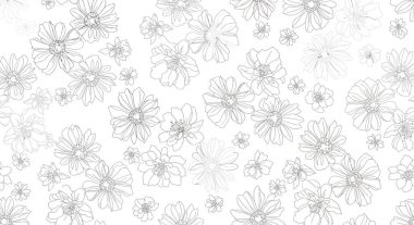 Narin gümüş çizgilerle çizilmiş, papatya benzeri çiçeklerin pürüzsüz deseni, hafif ve havadar bir his yaratır. Çeşitli boyut ve açılar gösterilir.