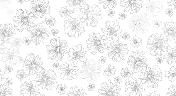 Narin gümüş çizgilerle çizilmiş, papatya benzeri çiçeklerin pürüzsüz deseni, hafif ve havadar bir his yaratır. Çeşitli boyut ve açılar gösterilir.