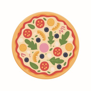 Pizza, domates, zeytin, peynir