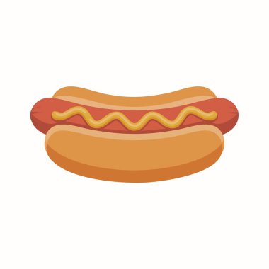 Sosisli sandviç ikonu. Beyaz arkaplanda izole edilmiş web tasarımı için Hot dog vektör simgesi Isometric