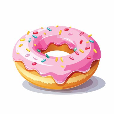 Donut ikonu çizgi filmi. vektör illüstrasyonu