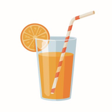 Saman ile bardakta taze meyve suyu