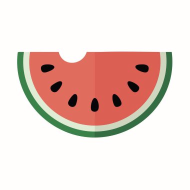 Arka planda karpuz meyve ikonu vektörü izole