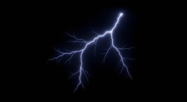 Parlak mavi bir yıldırım karanlık bir arkaplana çarpar. Heyecan verici ve çarpıcı bir görsel efekt yaratır. Arkaplan ve grafik tasarım projeleri için harikadır..