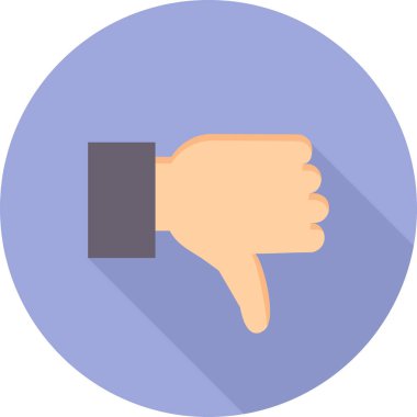 Başparmaklar aşağı. Web simgesi basit tasarım