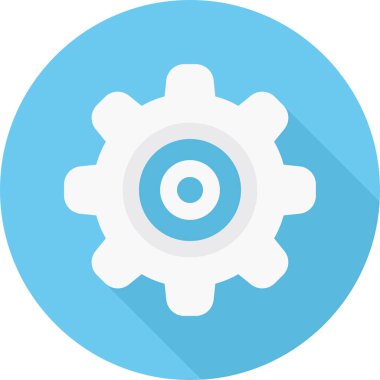 dişli vektör simgesi. düz çizim beyaz arkaplanda izole edildi