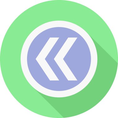 Sol yön ok simgesi doldurulmuş - taslak biçimi