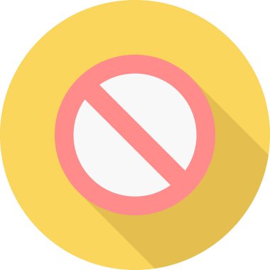 Yasak işaret simgesi, vektör illüstrasyonu