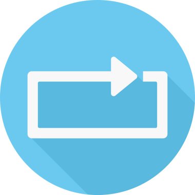 Düz biçimli ok yönü simgesi