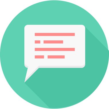 İleti kabarcığı vektör simgesi