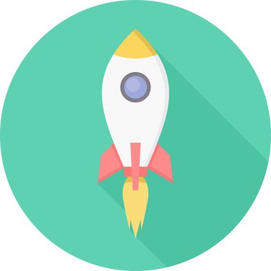 roket düz vektör simgesini çalıştır