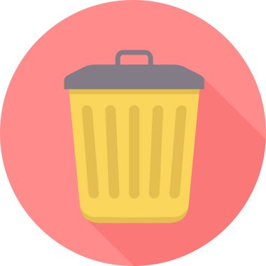 Çöp düz vektör simgesi