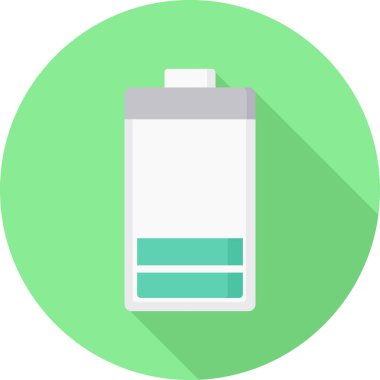 Pil Düz Vektör Simgesi