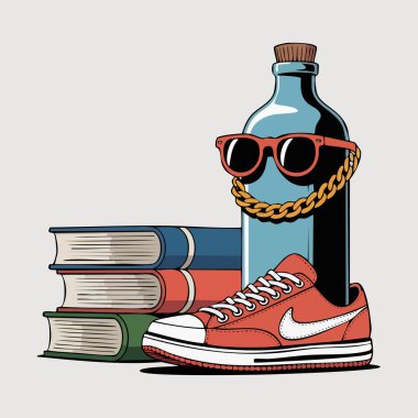 Açık arkaplanda parlak kırmızı Nike spor ayakkabısı cesur hareketler sergiliyor