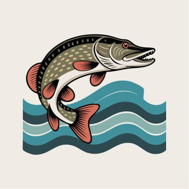 Akan mavi dalgaların üzerinden atlayan renkli balıklar.