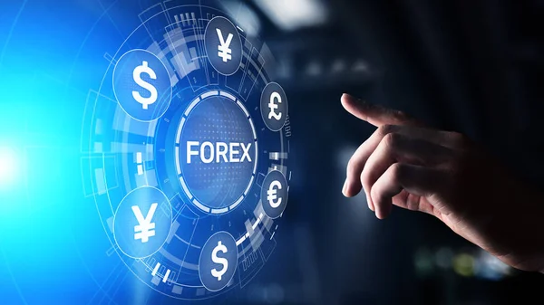 Forex trading Waluty giełda Koncepcja biznesowa inwestycji na wirtualnym ekranie. — Zdjęcie stockowe