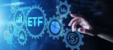 ETF Borsası Sanal ekran üzerine Yatırım Ticareti Finans kavramını takas etti.