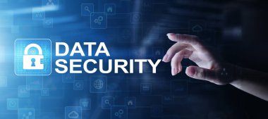 Siber güvenlik, bilgi gizliliği, veri koruması. Sanal ekranda internet ve teknoloji kavramı.