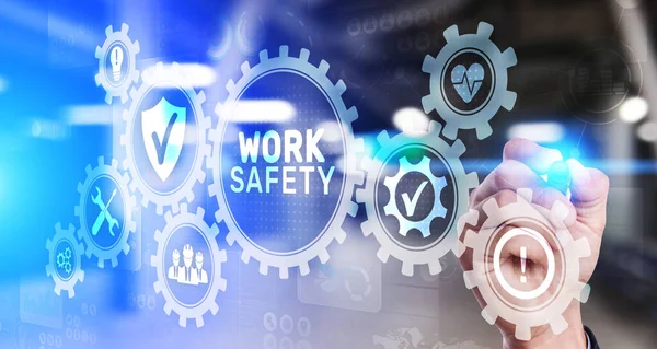 Work safety instruction standards law insurance industrial technology and regulation concept. — Stock Photo, Image