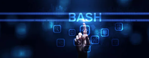 BASH Programming language software and web development internet technology concept. — Stock fotografie