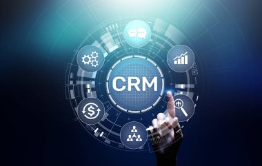 CRM - Müşteri İlişkileri Yönetimi Otomasyon Sistemi Yazılımı. İş ve teknoloji kavramı