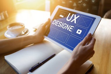 UX Tasarım. Kullanıcı deneyimi tasarımcısı, Web ve uygulama geliştirme. İnternet ve teknoloji kavramı