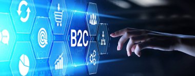 B2C işletmeden müşteriye pazarlama stratejisi işbirliği iletişim finans kavramı