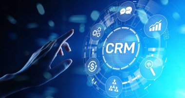 CRM - Müşteri İlişkileri Yönetimi Otomasyon Sistemi Yazılımı. İş ve teknoloji kavramı