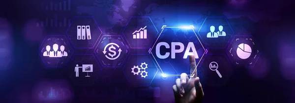 CPA Zertifizierter Wirtschaftsprüfer. Wirtschaftsprüfungskonzept Finanzbuchhaltung — Stockfoto