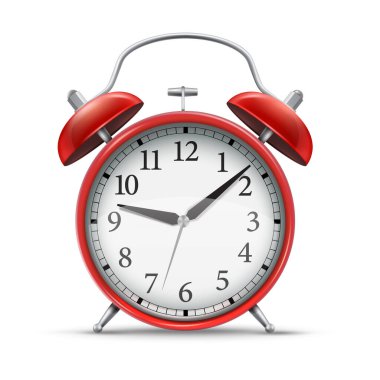 Konsept tasarım için 3D gerçekçi kırmızı ev alarmı saati